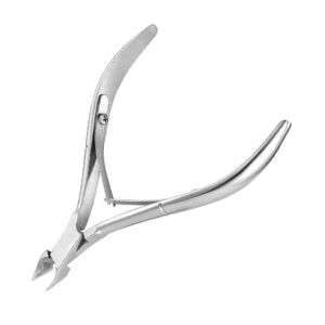 Cuticle Remover Nippers Professional Stainless Steel Cutter Clippers,Pedicure Manicure Tools for Fingernails Toenails(Silver)