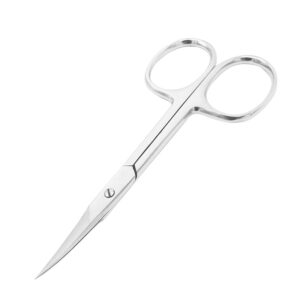 Cuticle Scissors Extra Fine Curved Stainless Steel Eyebrow Scissors